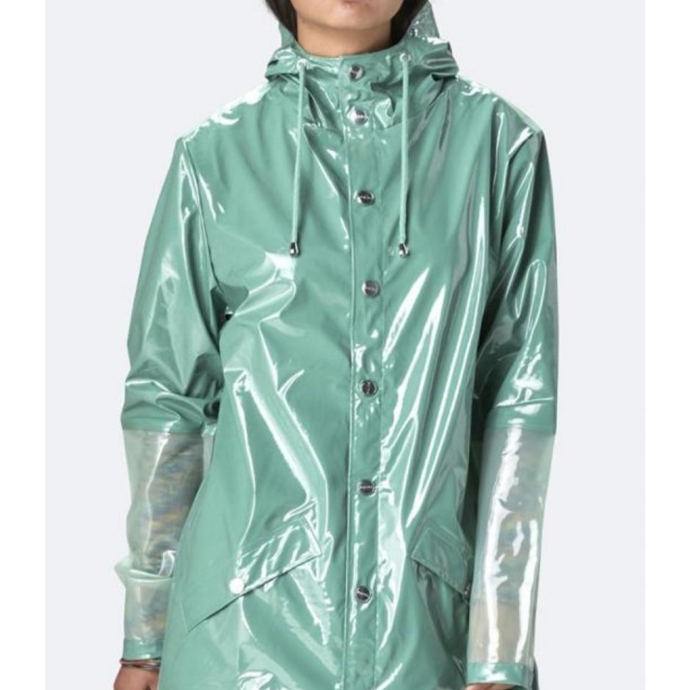 Rains faded green rain coat